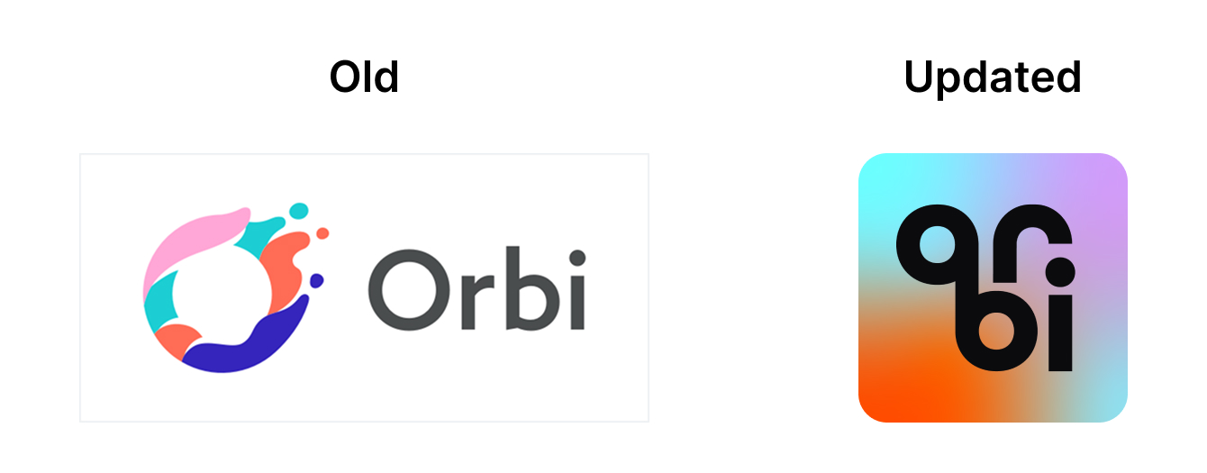 Screenshot of the Orbi logo update
