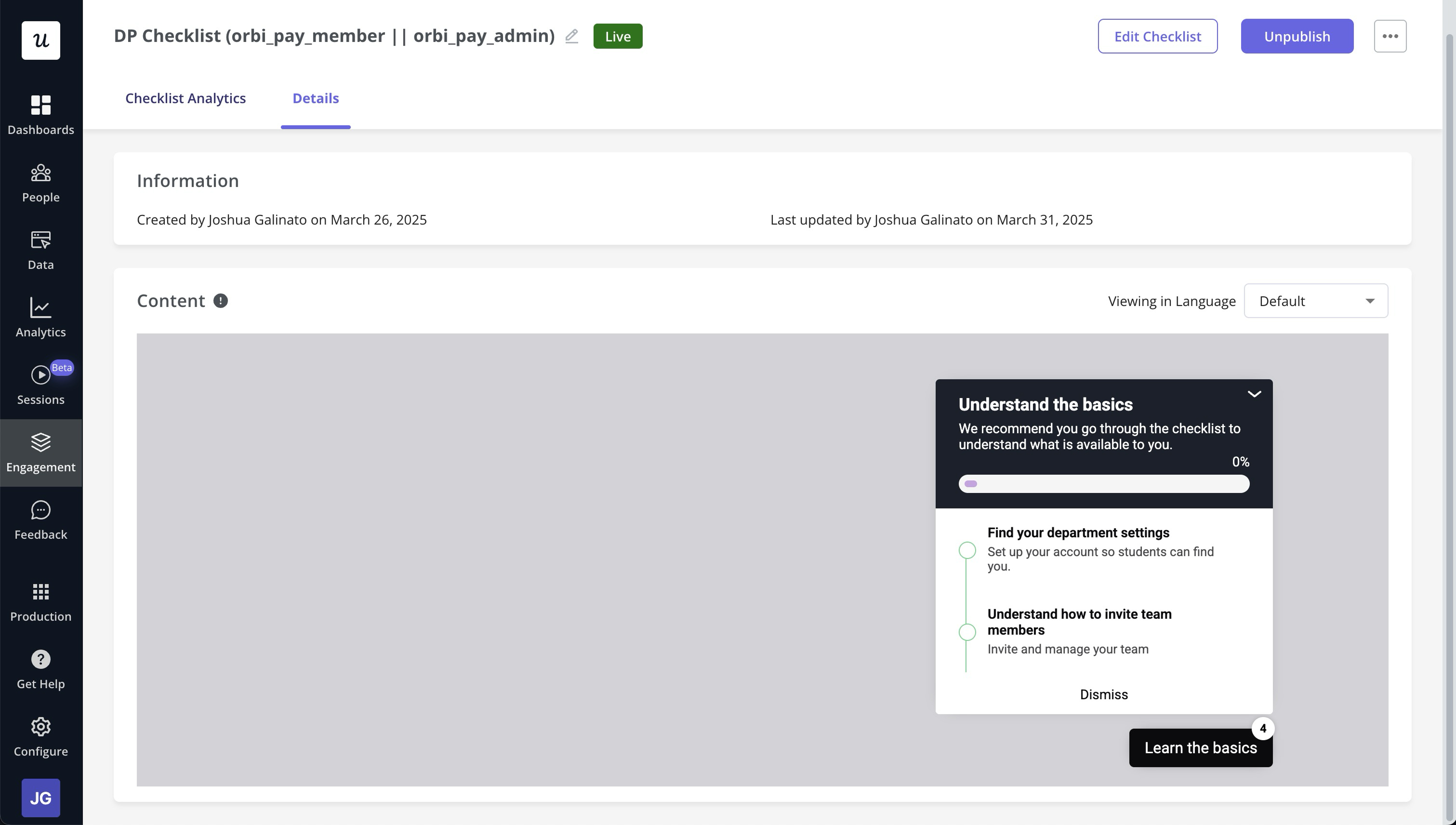Screenshot of Userpilot